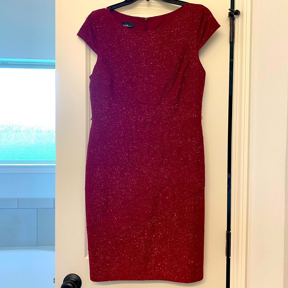 ALYX Glittery Burgundy Fitted Dress
